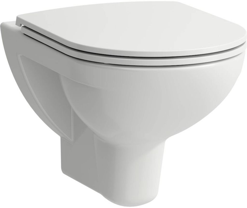 LAUFEN PRO WC-Set, Wand-WC inklusive WC-Sitz mit Deckel, offene Befestigung, 6/3 Liter Spülung, H8669510000001