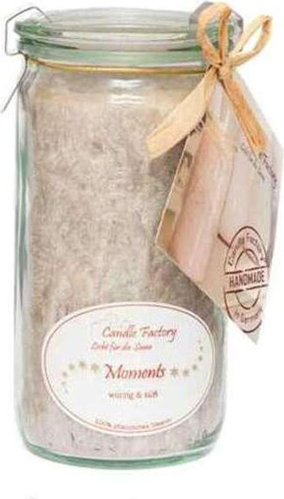 Candle Factory Duftkerze Mini-Jumbo "Moments", graubraun Produktbild 