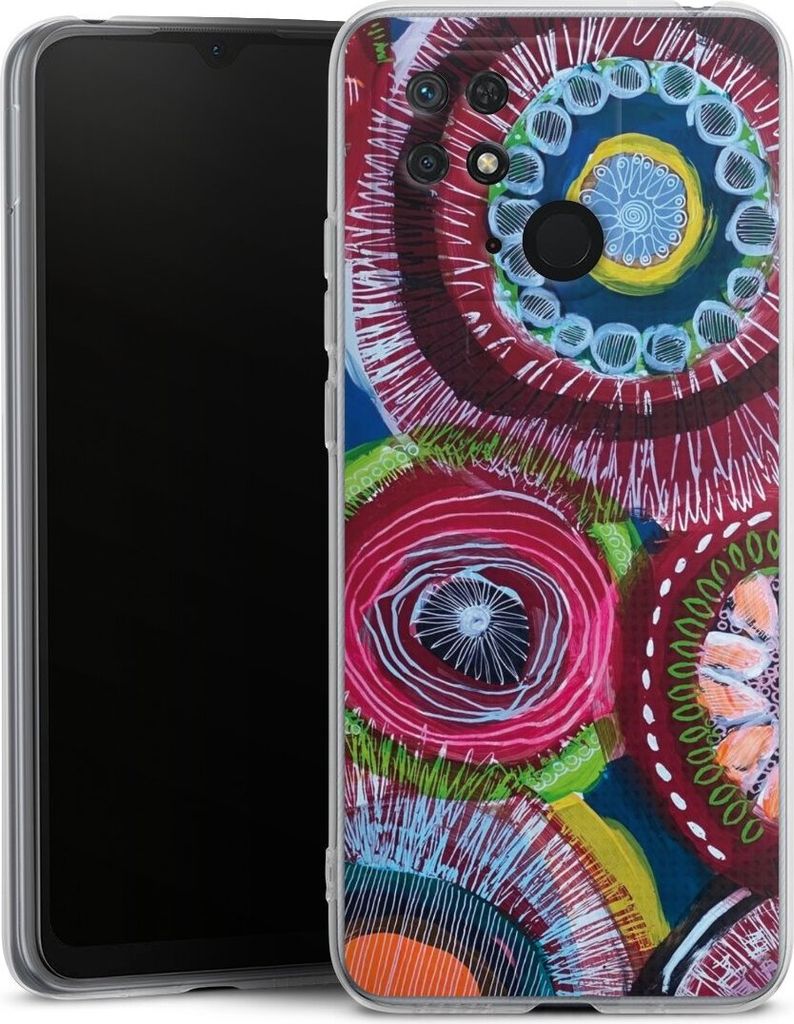 DeinDesign Handyhülle für Xiaomi Redmi 10C Silikon Hülle Case Smartphone Schutzhülle Farbe Malerei bunt