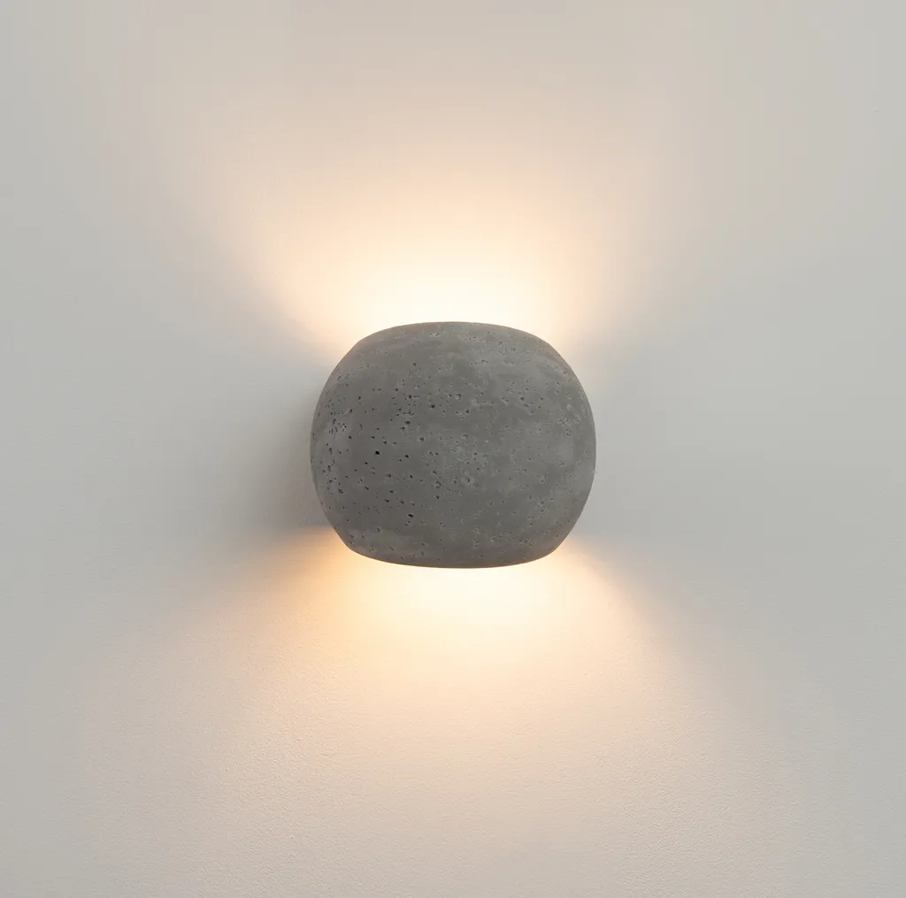 Applique murale double en béton gris G9 pour éclairage intérieur moderne