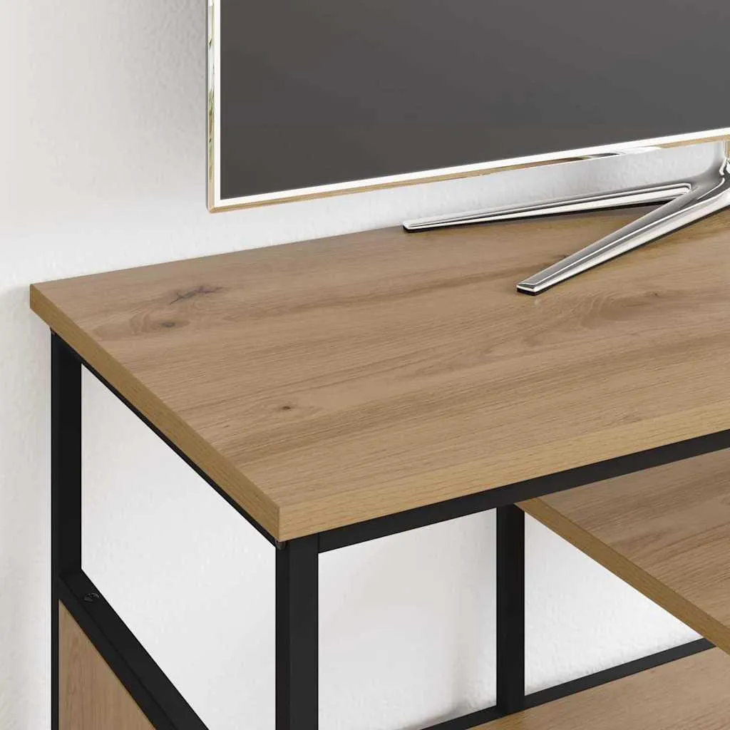 Offerta Mobile TV 100cm Rovere Artisan e Ferro - Robusto e Moderno - 4