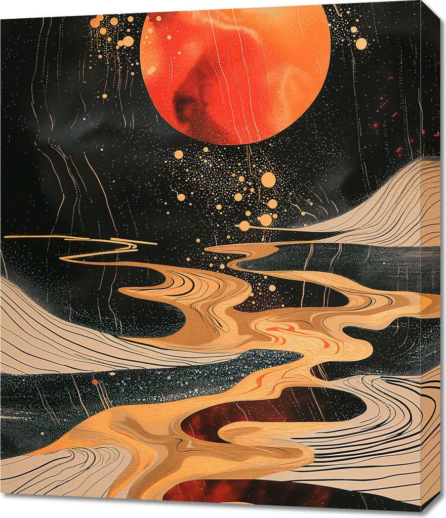 Bild 60x70cm Planetarischer Tanz