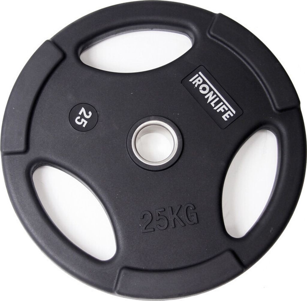 Olympische gummierte Scheibe IRONLIFE Deluxe 25 kg