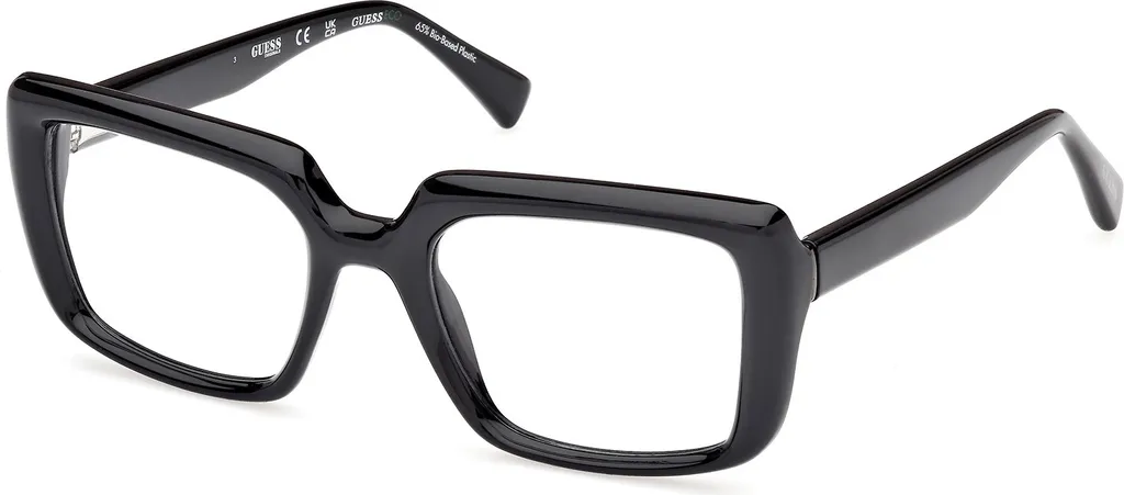 Lunettes Guess GU50152 Noir Brillant Idéales pour le Travail au Bureau