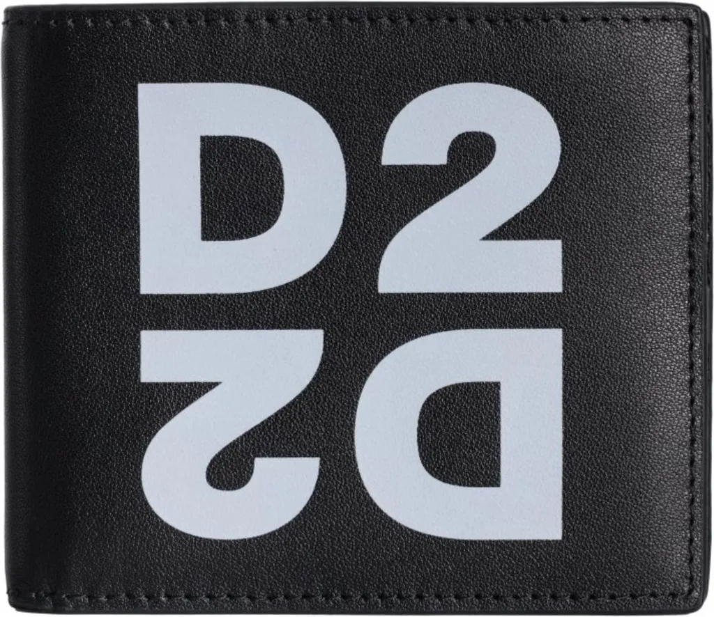 Portefeuille Dsquared2 WAM0006 en cuir noir élégant pour homme chic