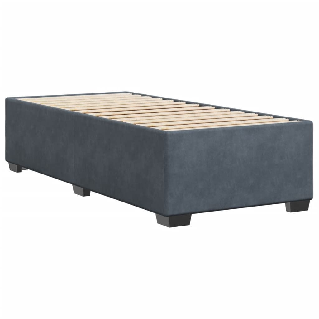 vidaXL Bettgestell ohne Matratze Dunkelgrau 80x200 cm Samt