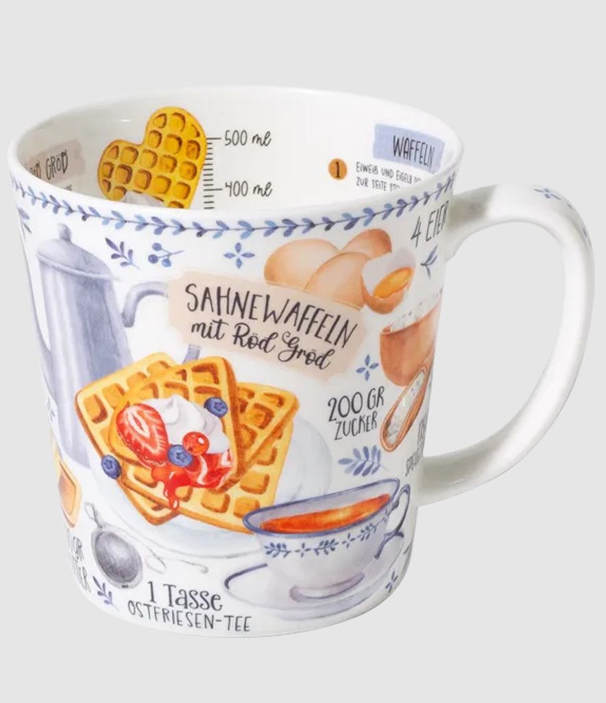 Kaffeebecher Waffeln, Tasse Waffel Gebäck Kuchen Kaffeezeit