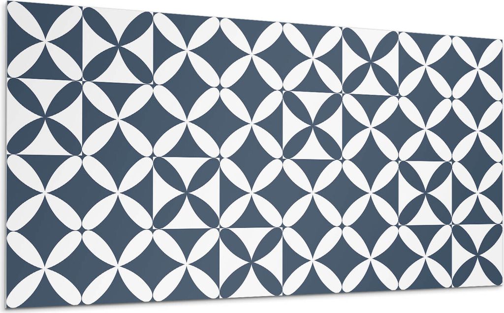 Geometrisches Blumenmuster – Selbstklebende Fliesen – Wandverkleidung – Wandpaneel – PVC Fliesen – Vinylflisen – PCV Flisen – Selbstk...