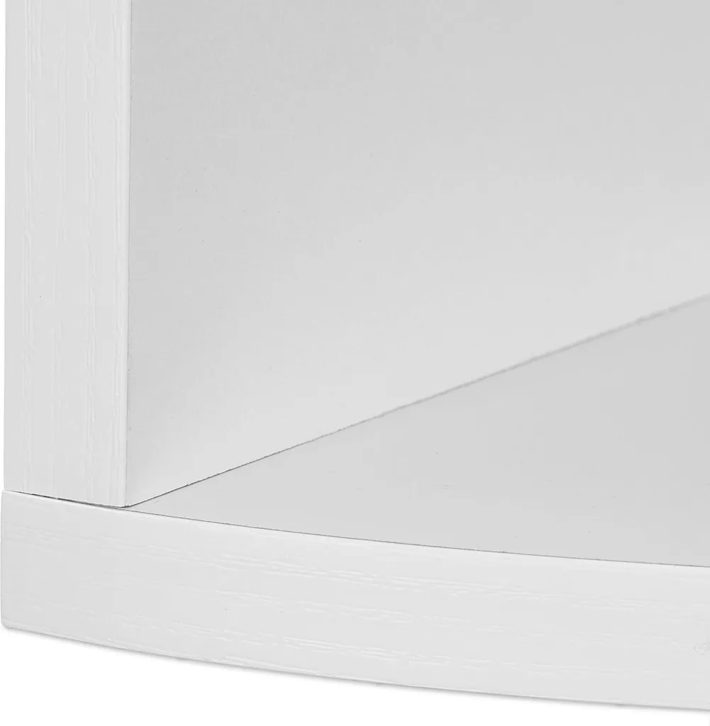 Étagère d'angle blanche 5 tablettes : Solution pour petits espaces