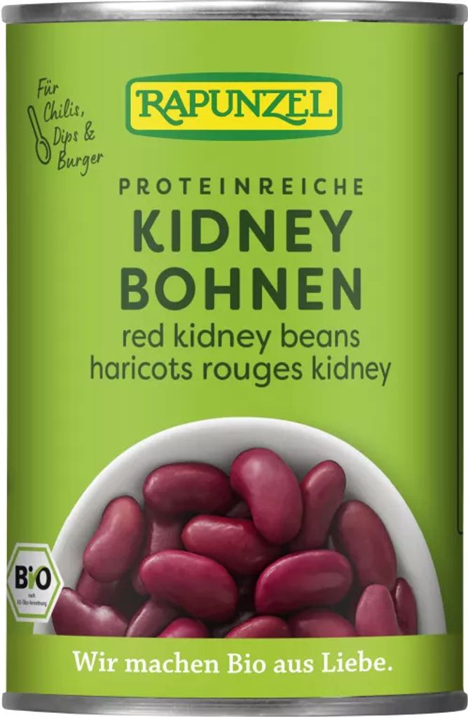 RapunzelČervené fazole Kidney ve slaném nálevu (400g), Obrázek produktu 