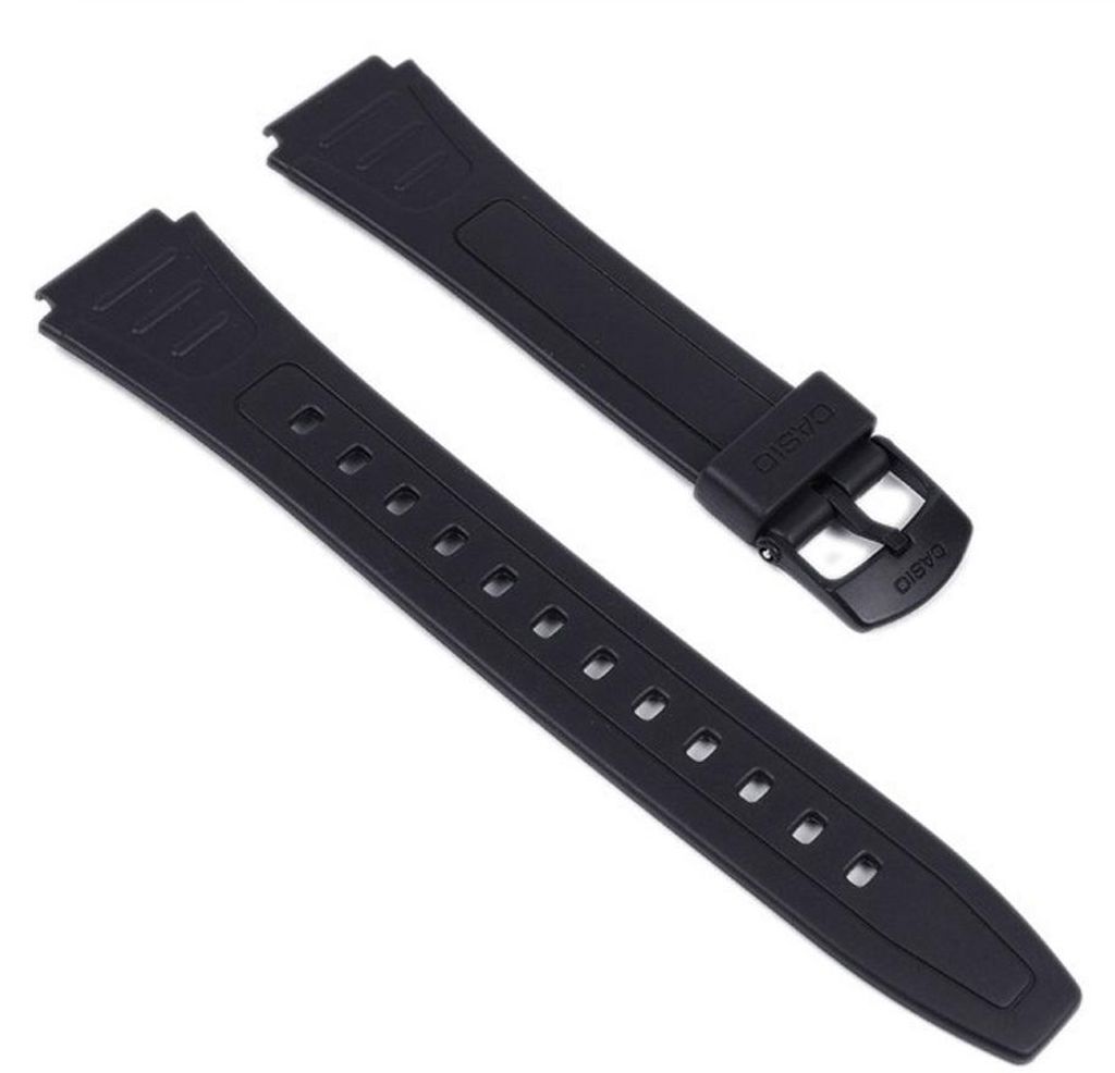 Casio Uhrenarmband 18mm Resin schwarz | W-800HG W-800H Produktbild 