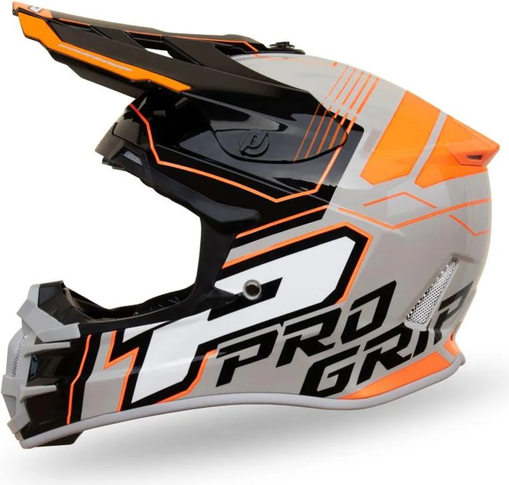 Casque Progrip Cross Adventure PG3080 Gris Noir Orange Taille M ECE2206