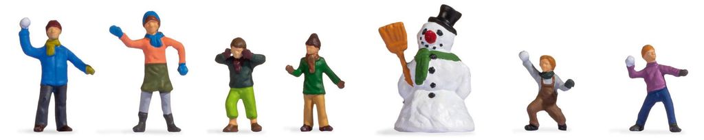 NOCH Kinder im Schnee, N (1:160), Mehrfarbig Produktbild 