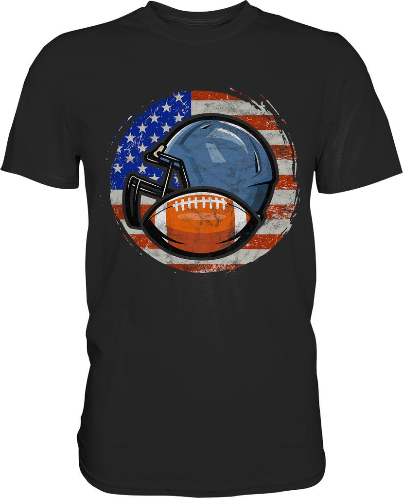 American Football USA Helm T-Shirt – Black / 4XL Produktbild 