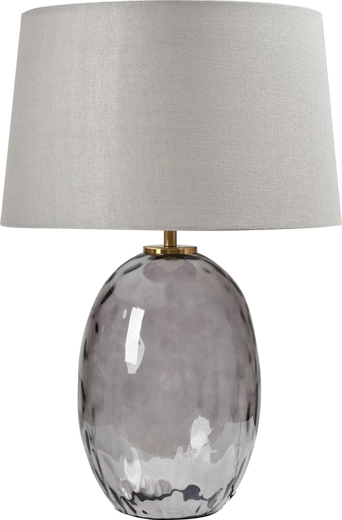 BELIANI Tischlampe Transparentes und graues Rauchglas Produktbild 