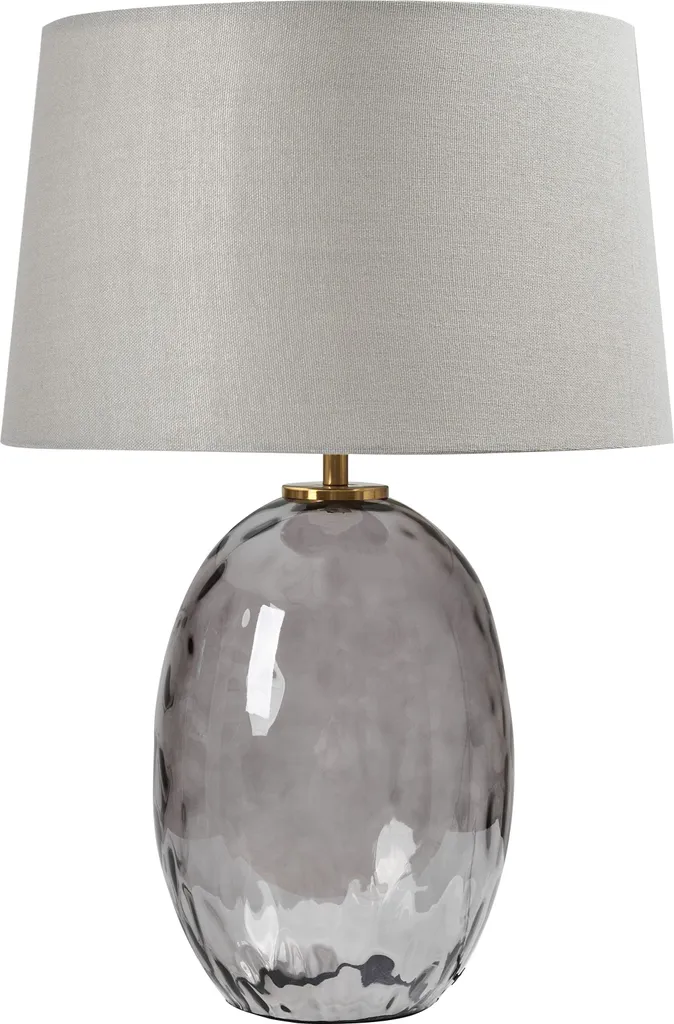Éclairage Doux avec Lampe Verre Fumé contre Éblouissement - Design Gris