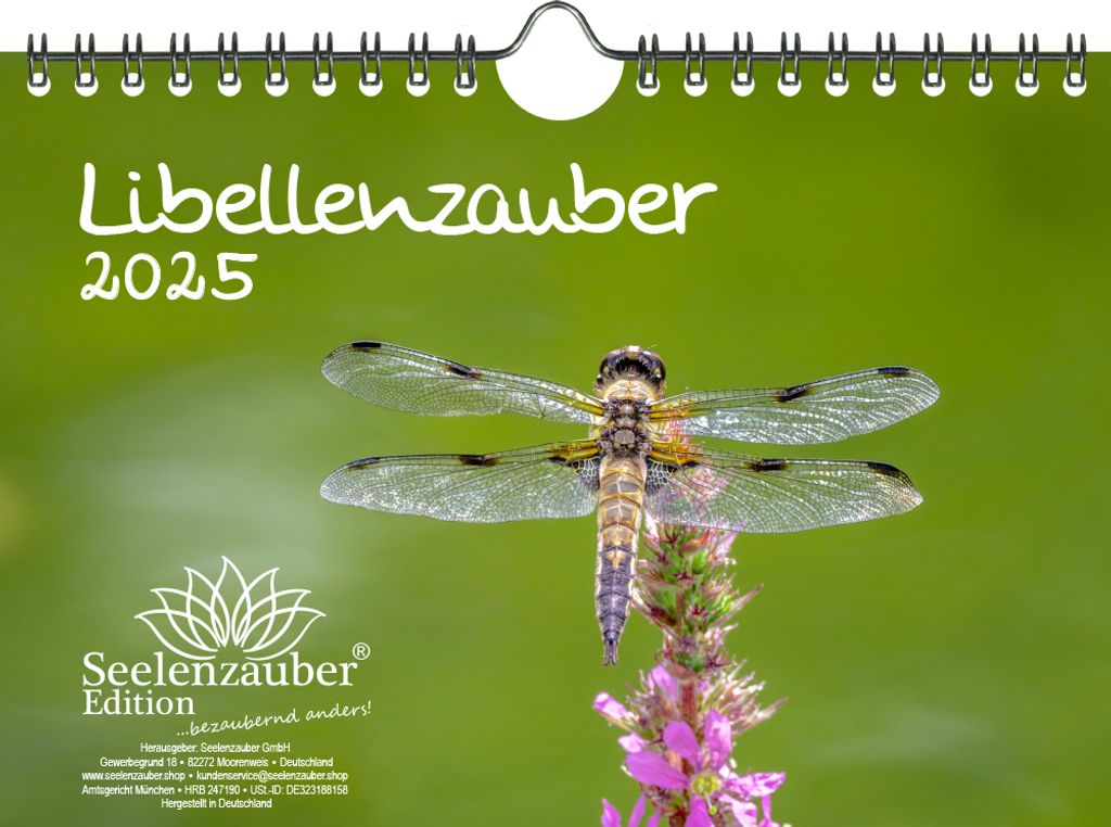 Libellenzauber DIN A5 Kalender für 2025 - Seelenzauber