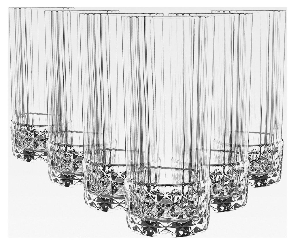 America '20S Highball Glas - 400ml - Klar - Set von 6