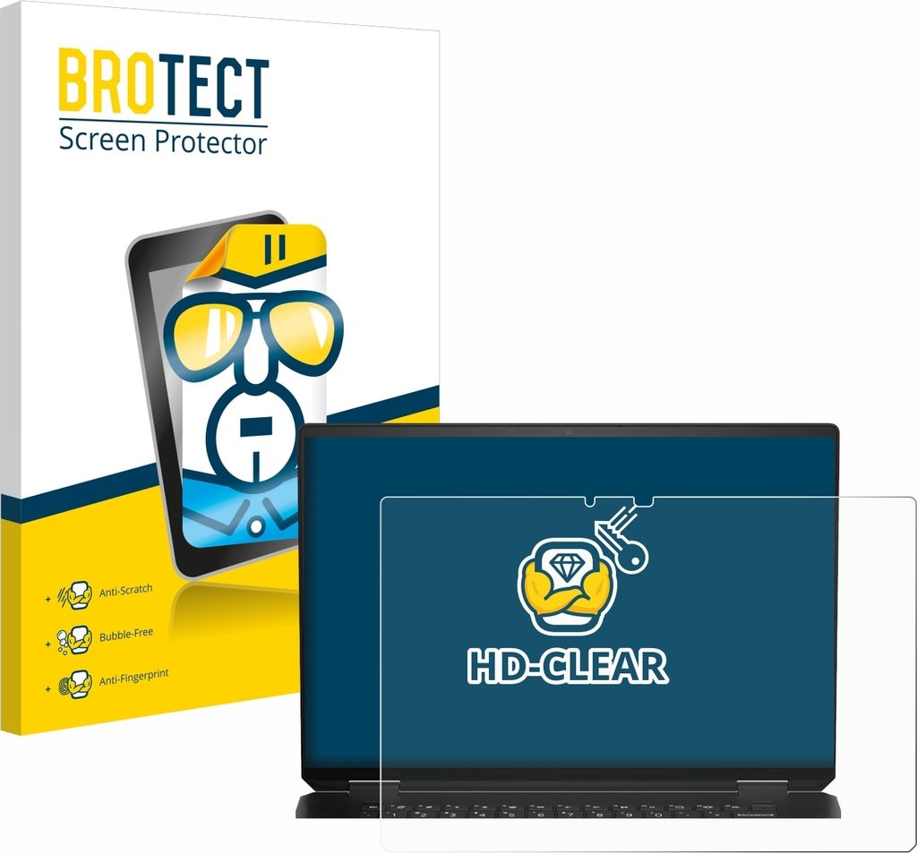 Für HP Spectre x360 16" 2-in-1 2024 Schutzfolie BROTECT Displayschutz Display Schutz Folie Klar Transparent