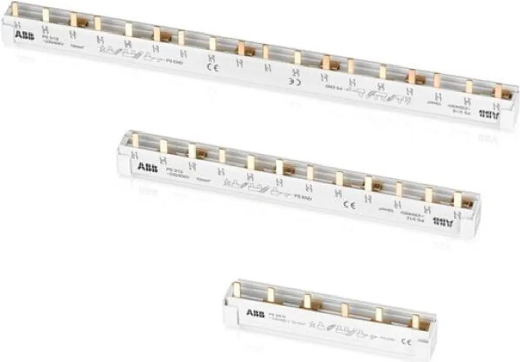 Rail de phase 4 pôles 10mm² PS4/58N ABB pour tableau