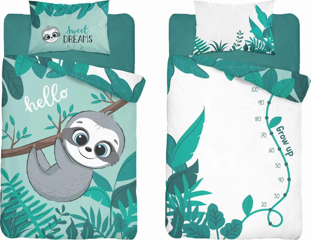 Parure de lit en bambou Faultier 90x120 cm DETEXPOL pour lit enfant