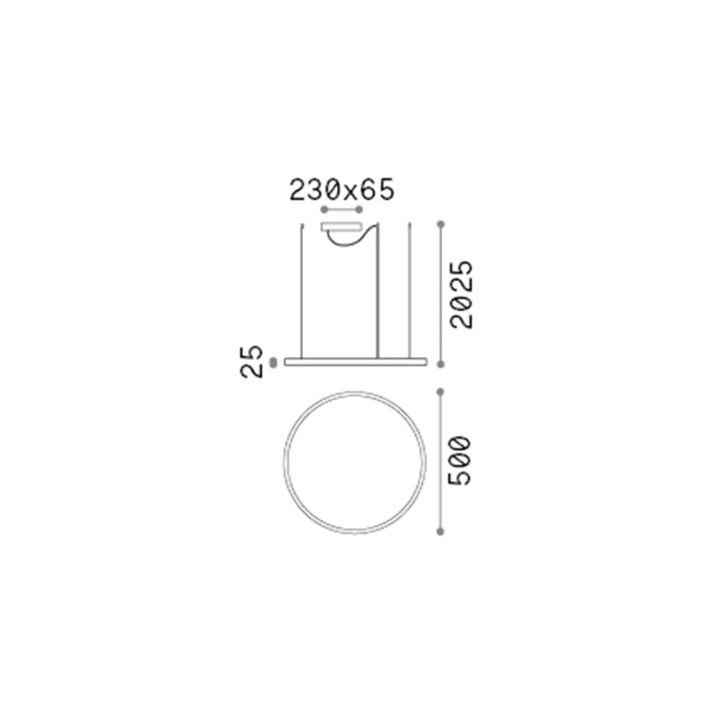 Lampe suspendue Oracle 32W 4000K - Design Géométrique Noir Moderne - 2