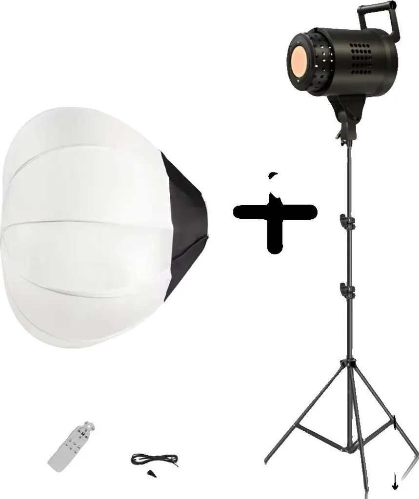 Support d'Éclairage Photo Kit Softbox Blanche avec Pied Télescopique Noir