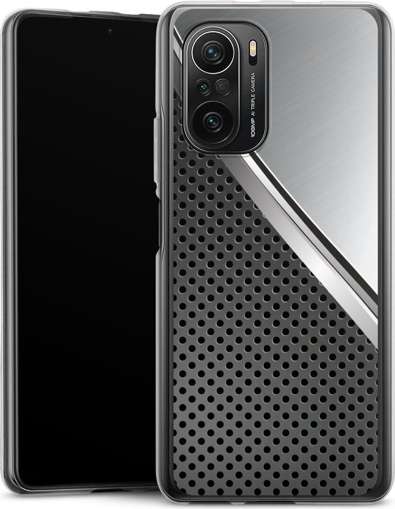 DeinDesign Handyhülle für Xiaomi Mi 11i Silikon Hülle Case Smartphone Schutzhülle Carbon Metall Stahl