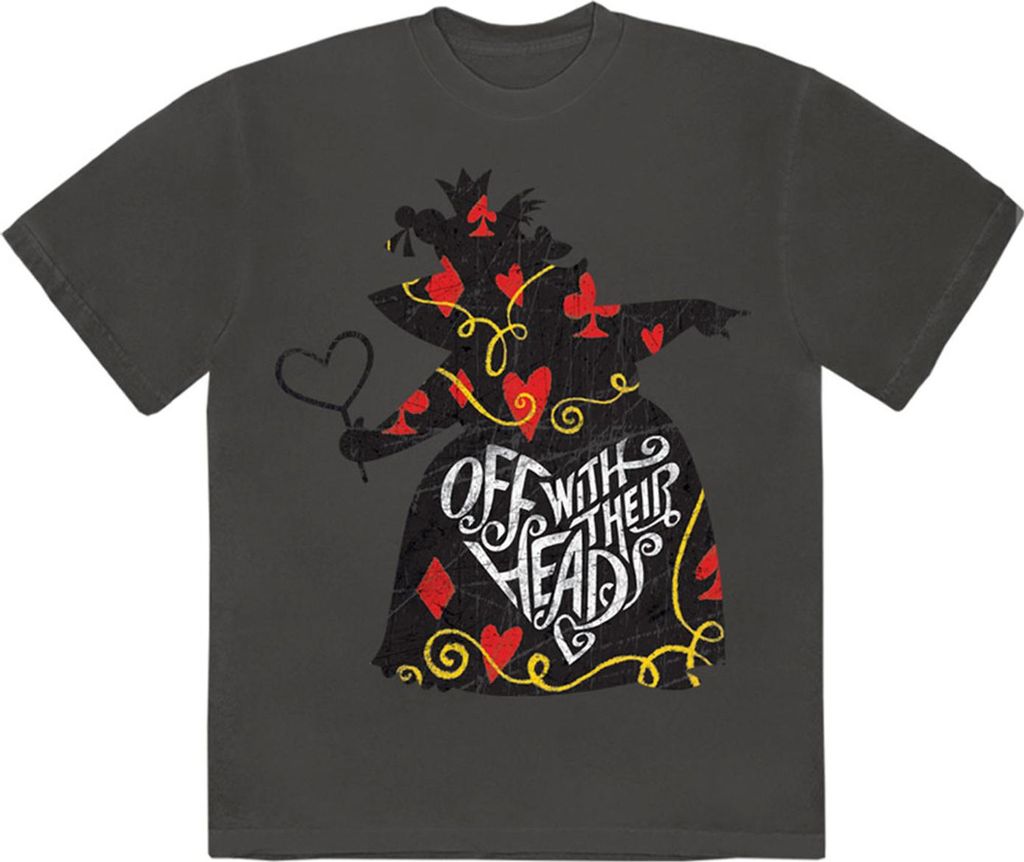 Alice In Wonderland - "Off With Their Heads" T-Shirt für Herren/Damen Uni RO14916 (XL) (Anthrazit)