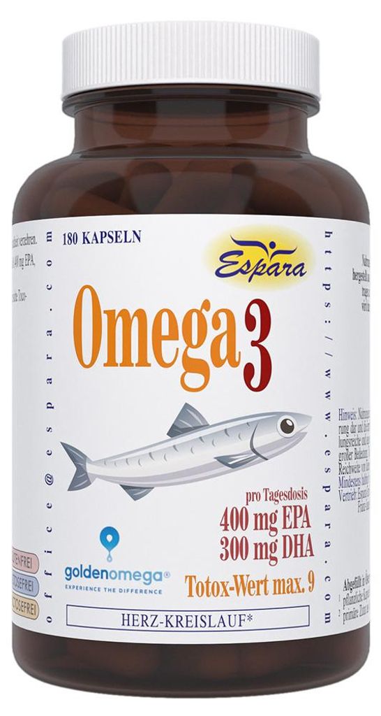Espara Omega-3 capsules, 180 stuks Productafbeelding 