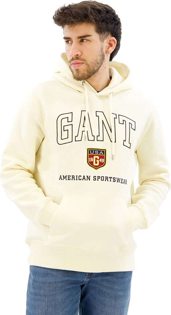 Gant Graphic Kapuzenpullover Beige L Mann Beige L