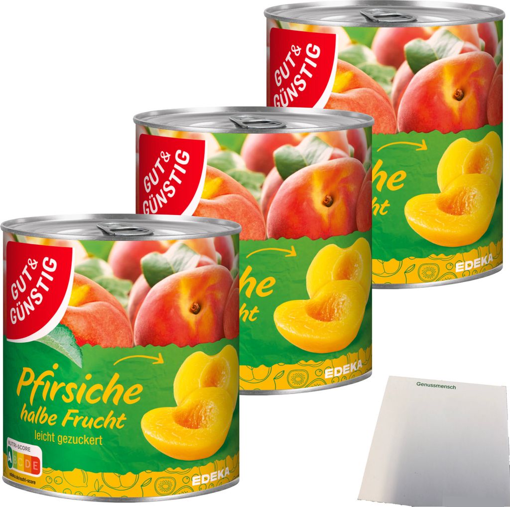 Gut & Günstig Pfirsiche halbe Frucht erntefrisch Produktbild 