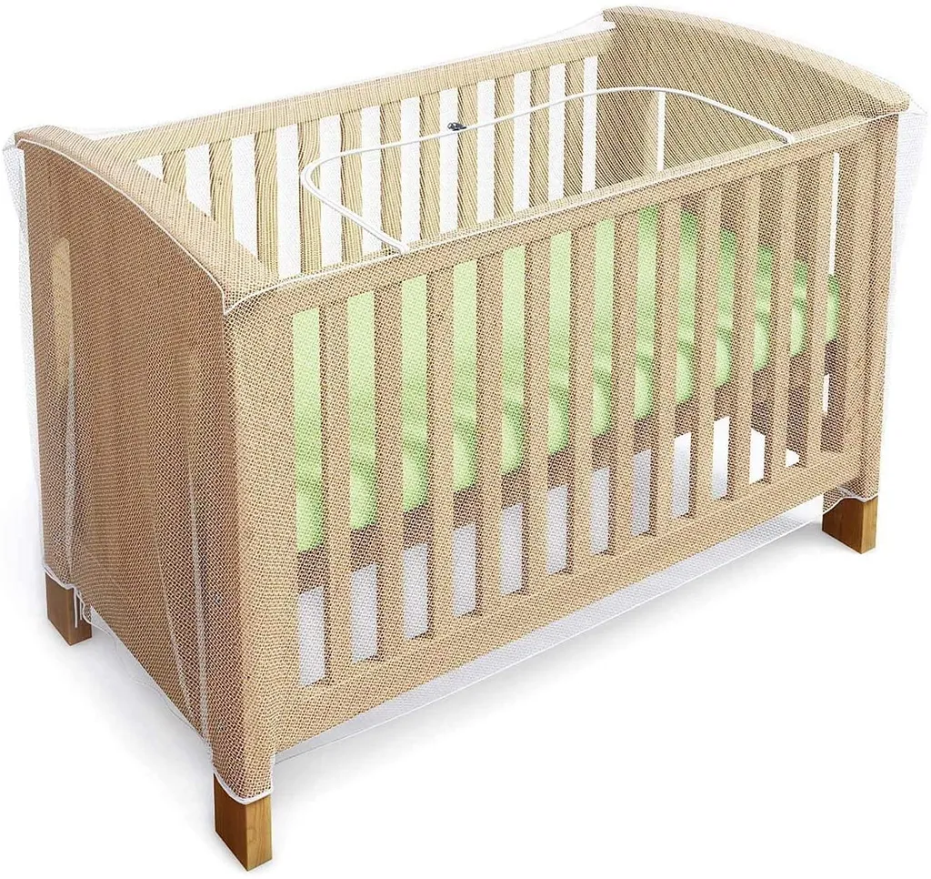 Moustiquaire lit bébé à zip, maille fine respirante et haute sécurité