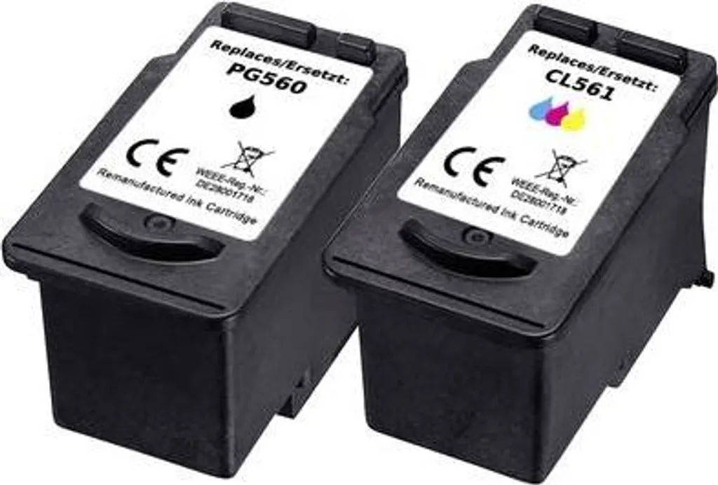 Cartouches d'Encre Compatibles Canon PG-560 CL-561 Pack de 2 Renkforce Noir