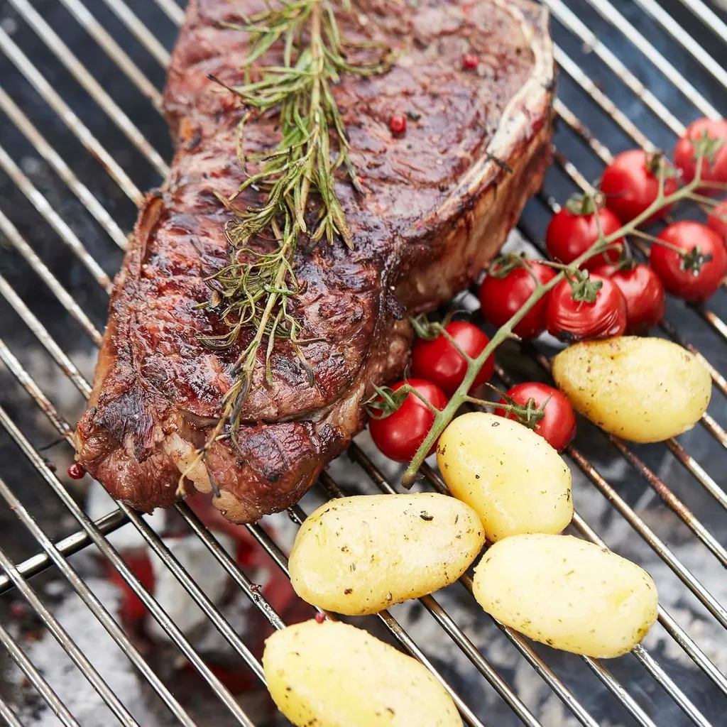 Grille de cuisson pour barbecue rectangulaire 90x40 cm avec manches - 5