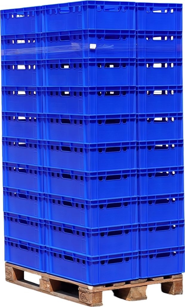 Palette E2- Kisten - 40 Stück - blau