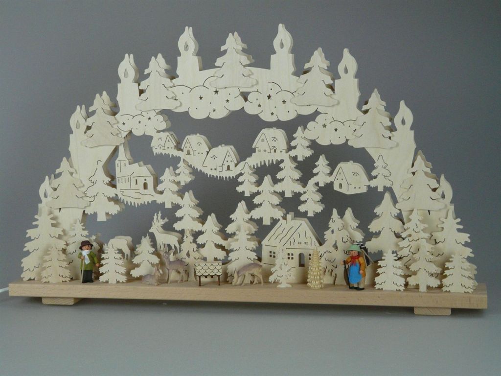 Original Erzgebirgischer Marken Schwibbogen Lichterbogen 70 x 43 cm S70-4_9