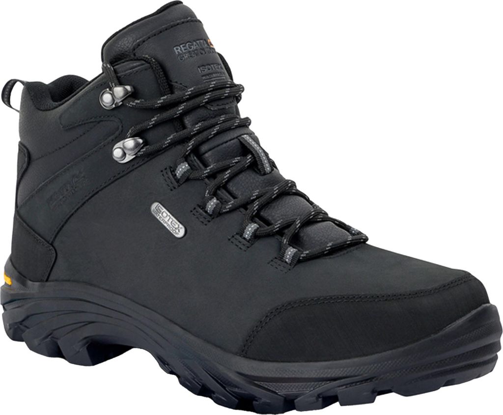 Regatta Great Outdoors Herren Leder-Wanderstiefel Burrell RG3935 (42 EU) (Schwarz)