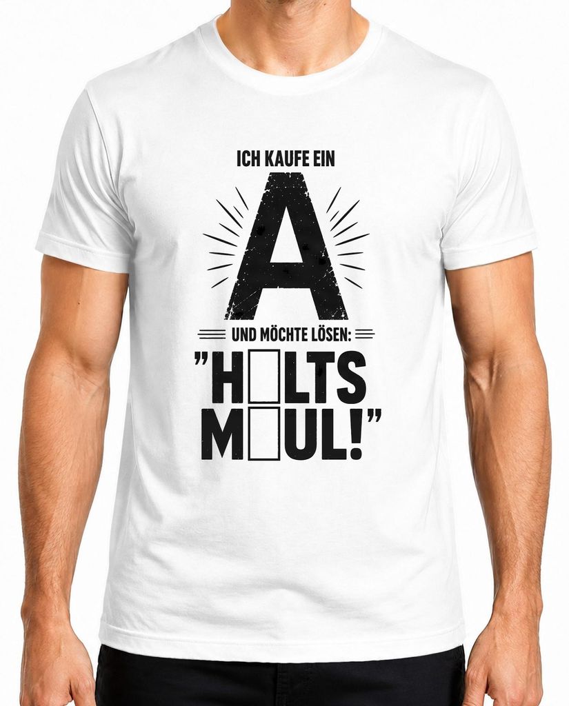 Camiseta para hombre, blanca, talla L, con el texto "Ich Imagen del producto 