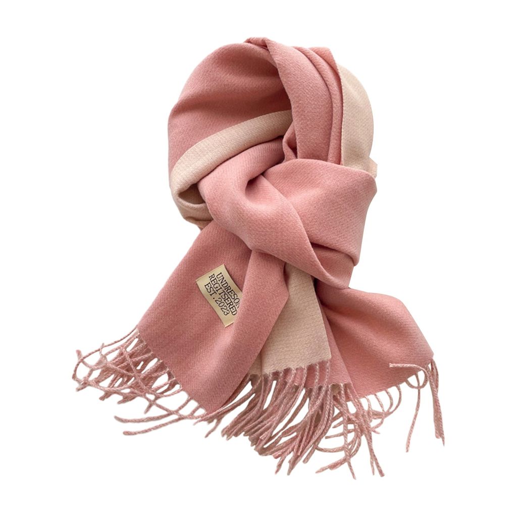 Winterschal, doppelseitig, einfarbig, Uni-Schal mit Quaste, weich, bequem, warm, für kaltes Wetter