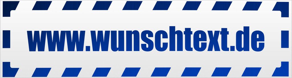 Kiwistar wunschtext gestreift Magnetschild Schild magnetisch - 45cm Blau - reflektierend - Magnetfolie für Auto PKW Kfz