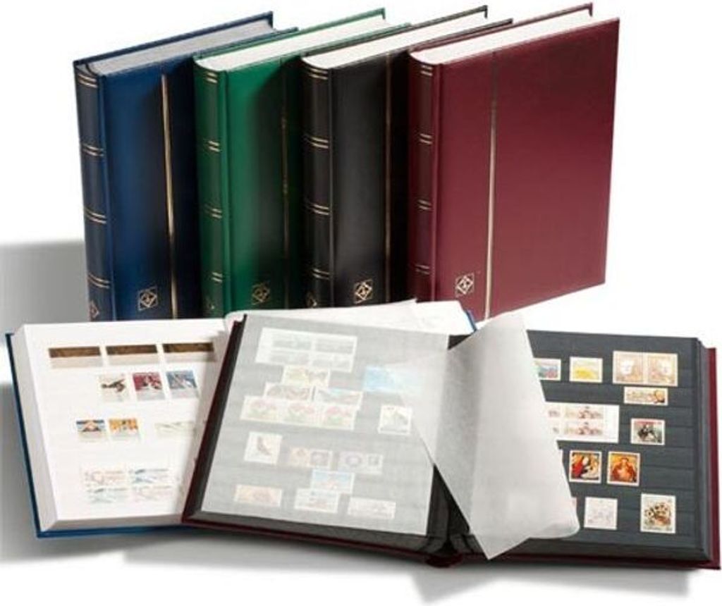 Einsteckbuch COMFORT, DIN A4, 32 schwarze Seiten, wattierter Einband, weinrot