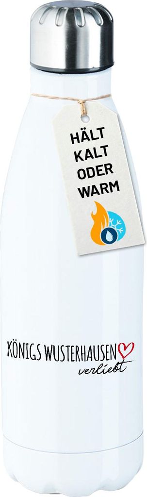 Huuraa Trinkflasche Königs Wusterhausen verliebt 500ml White Edelstahl Wasserflasche Trinkflasche Geschenkidee