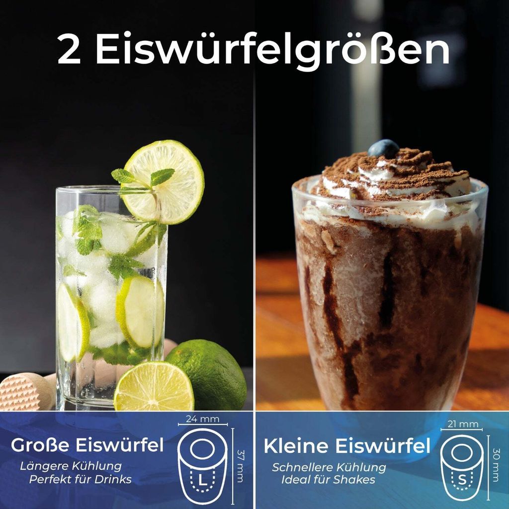 KLAMER Eiswürfelmaschine, 10 Eiswürfel in 7-9 Minuten, 15 Produktbild 5