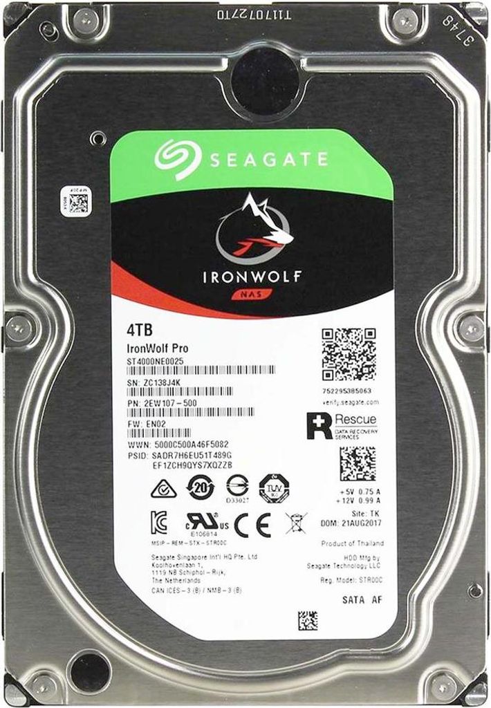 Seagate Ironwolf Pro Hard Disk Hdd Sata 3,5" 4tb Sata Dvr Immagine del prodotto 
