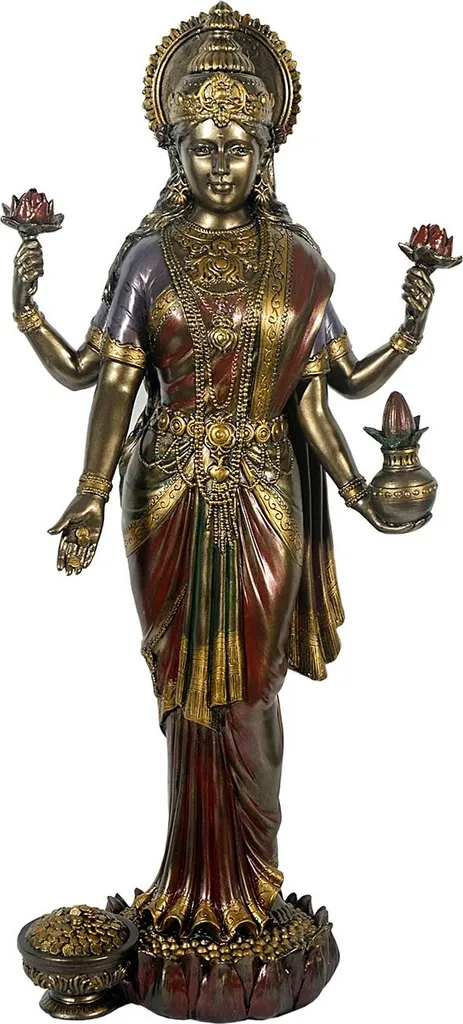 Décoration spirituelle Lakshmi - Figurine bronze pour autel yoga et méditation