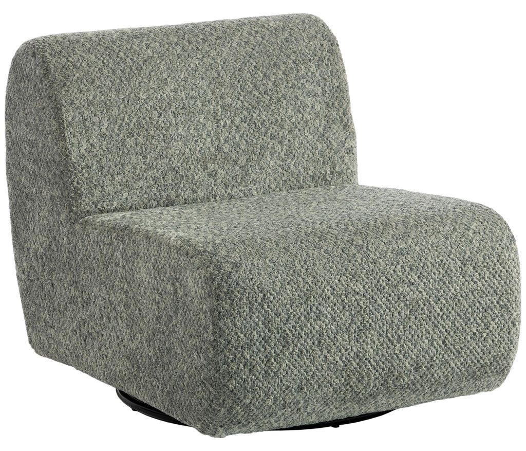 HOMCOM Fauteuil, draaibare loungestoel met chenille-look, Productafbeelding 