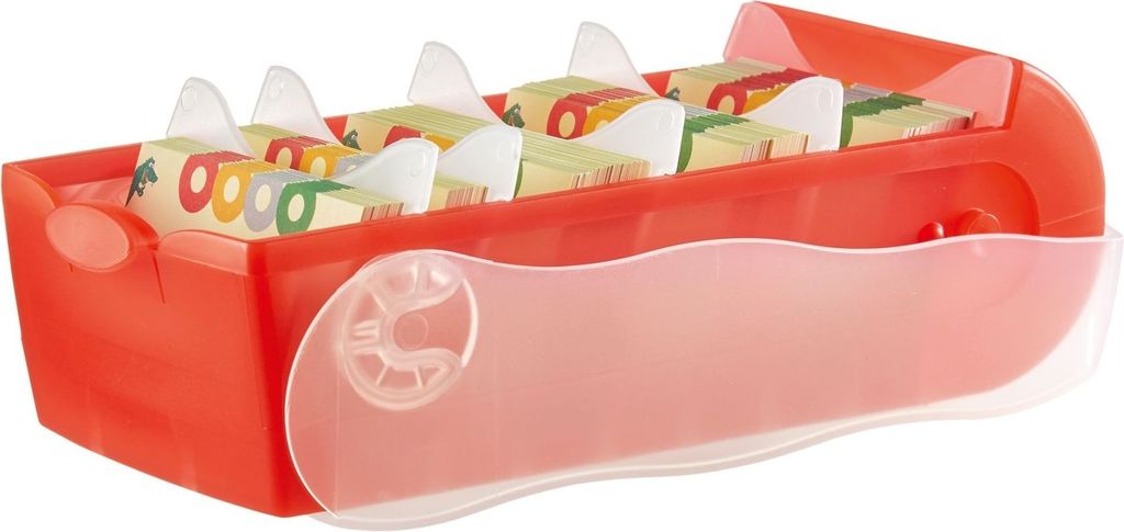 HAN Lernkartei CROCO A8 Unterteil: rot-transluzent