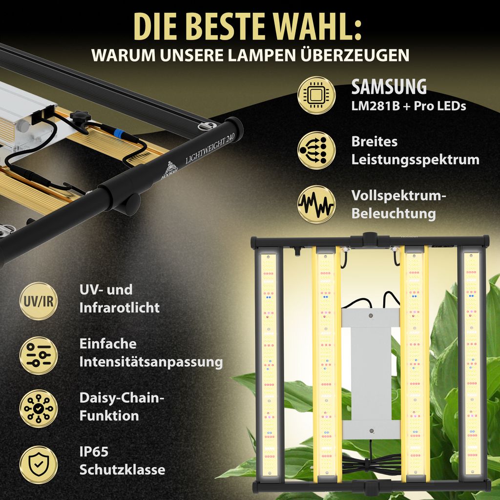 240W SAMSUNG PRO Grow LED LIGHT Licht Pflanzen Lampe Produktbild 4
