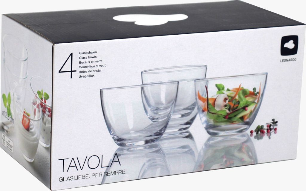 4er Set Leonardo 038168 Tavola Dessertschale Glasschale Produktbild 